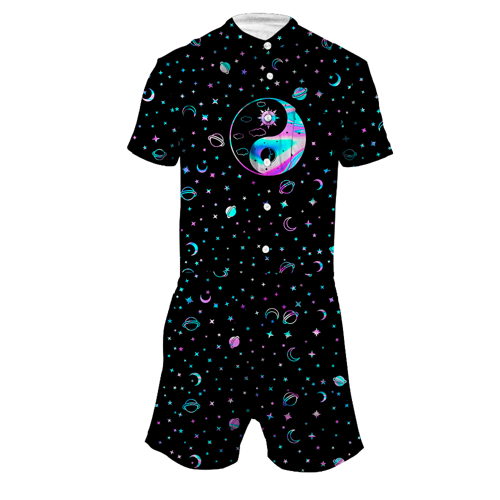 Yinyang Galaxy All Over Print Romper