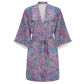 Cann~ Pattern All Over Print Women's Satin Kimono Robe