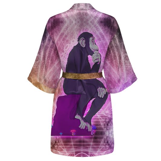 Thinking Ape All Over Print Women's Satin Kimono Robe