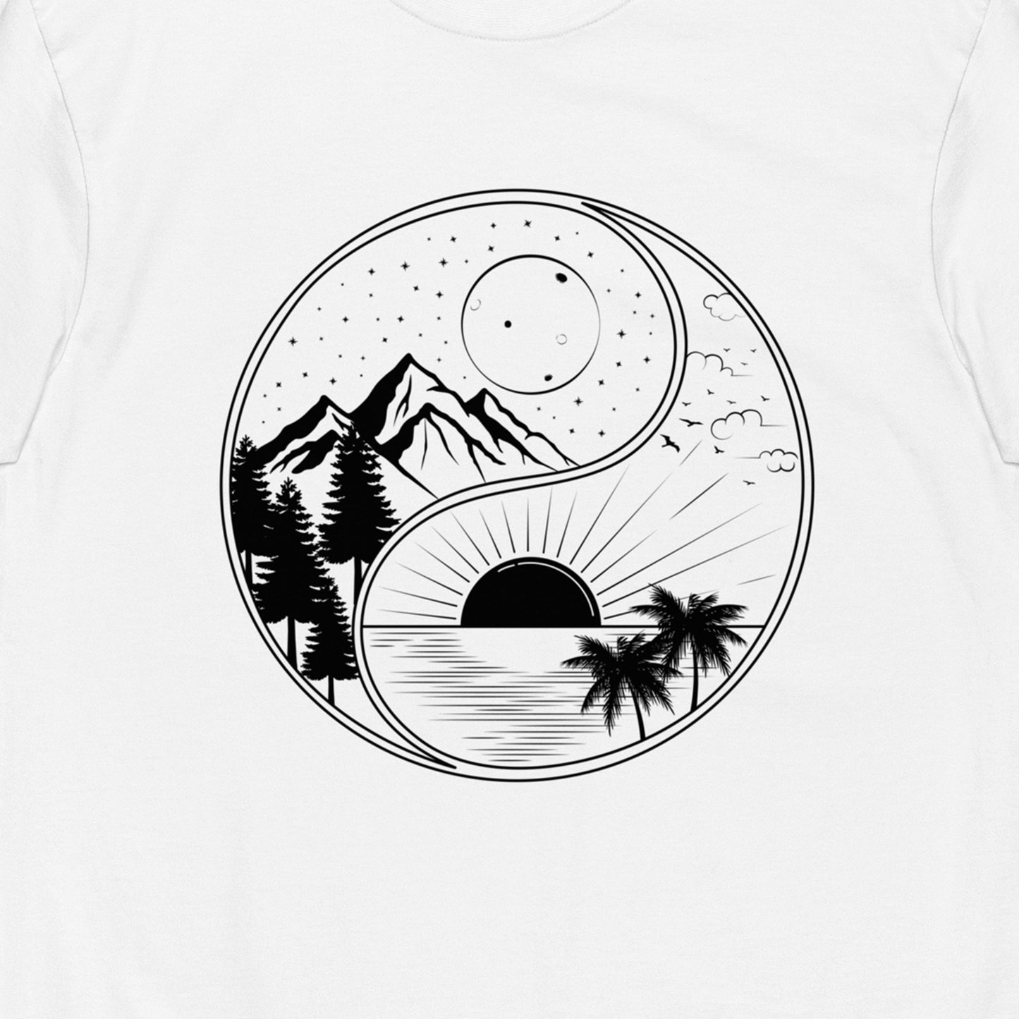 Yin Yang Nature Premium Graphic Tee