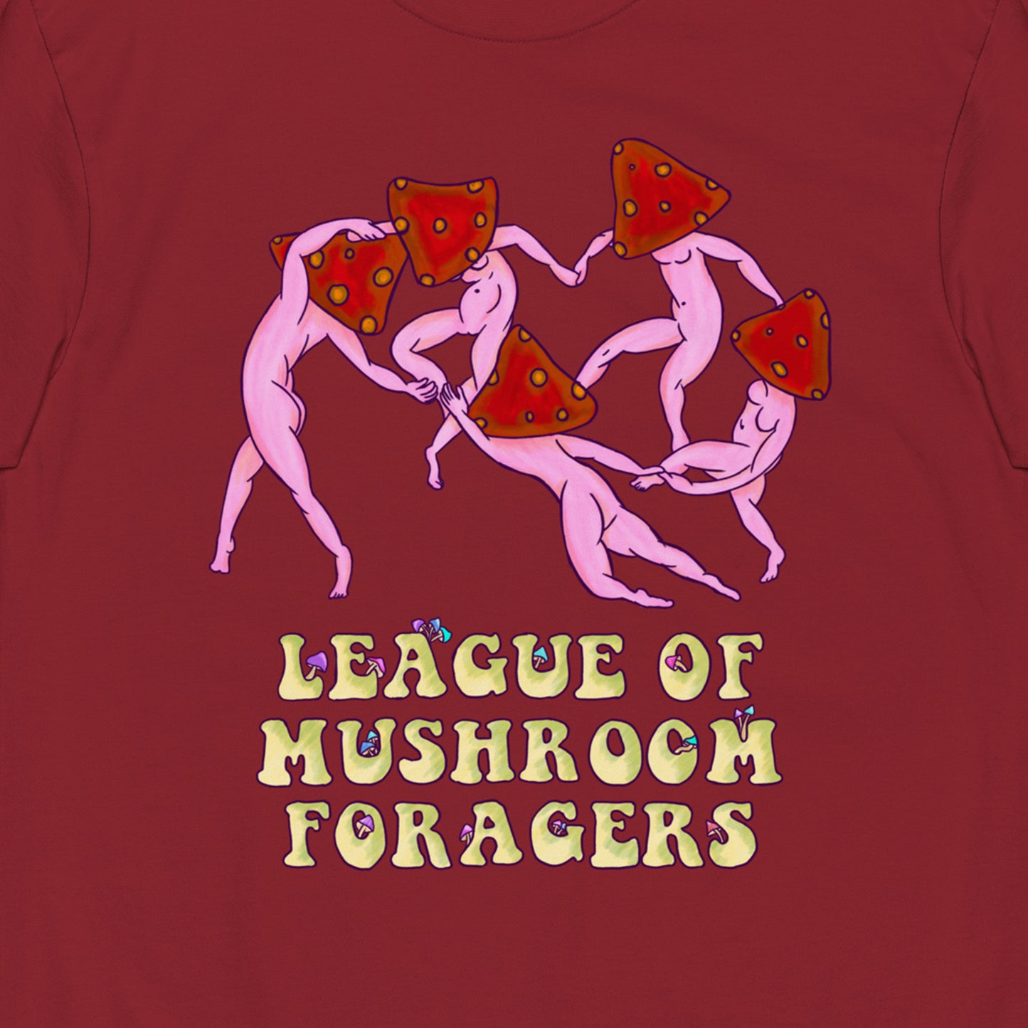 League Of Mushrooms Foragers Premium Graphic Tee