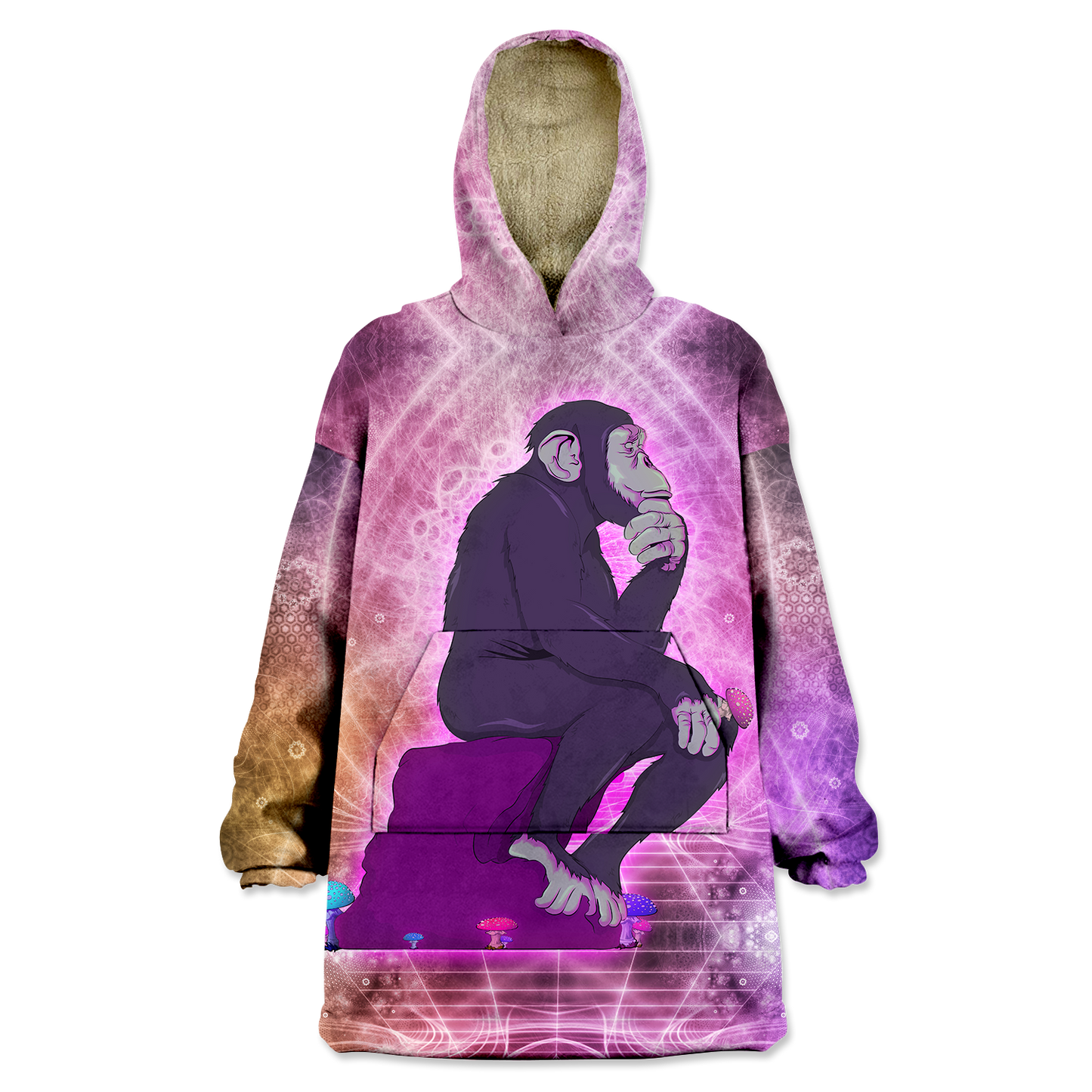 Thinking Ape All Over Print Wearable Blanket Hoodie