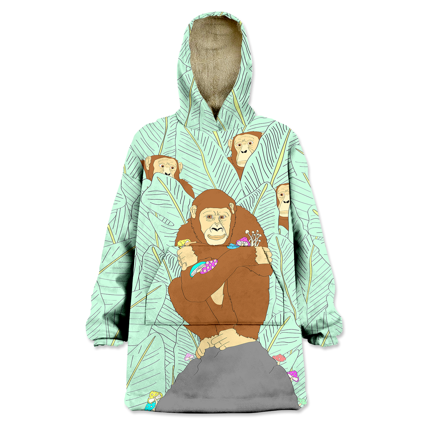 Apes Psi~ All Over Print Wearable Blanket Hoodie