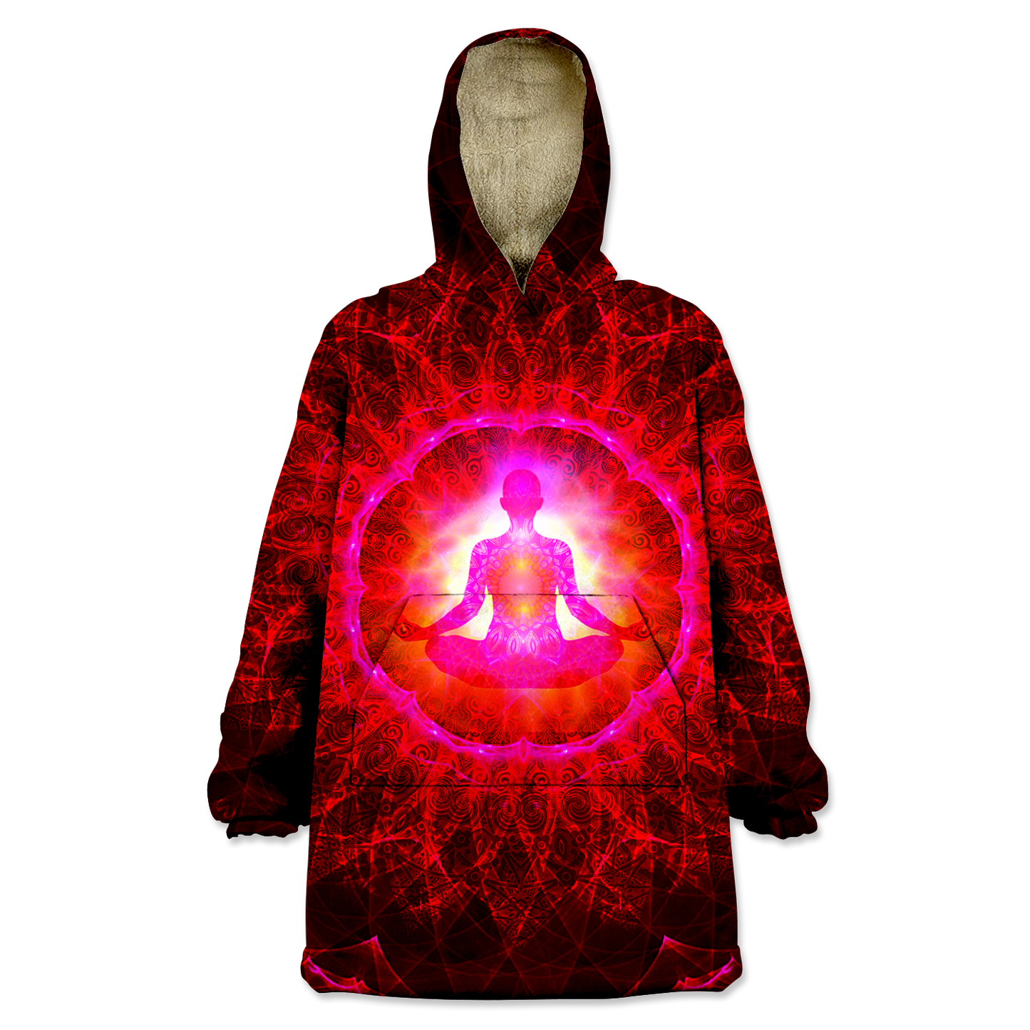 Meditating Psi~ All Over Print Wearable Blanket Hoodie