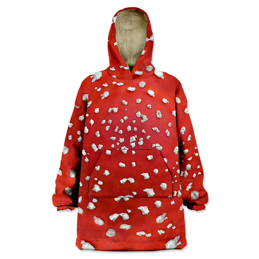 Amanita All Over Print Wearable Blanket Hoodie