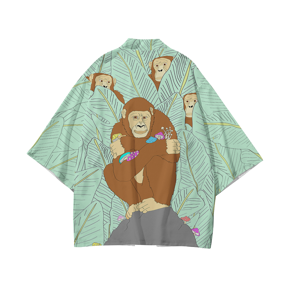 Apes Psi~ All Over Print Short Coat