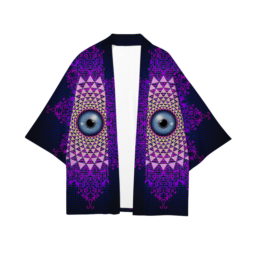 Psi~ Eye Ball All Over Print Short Coat