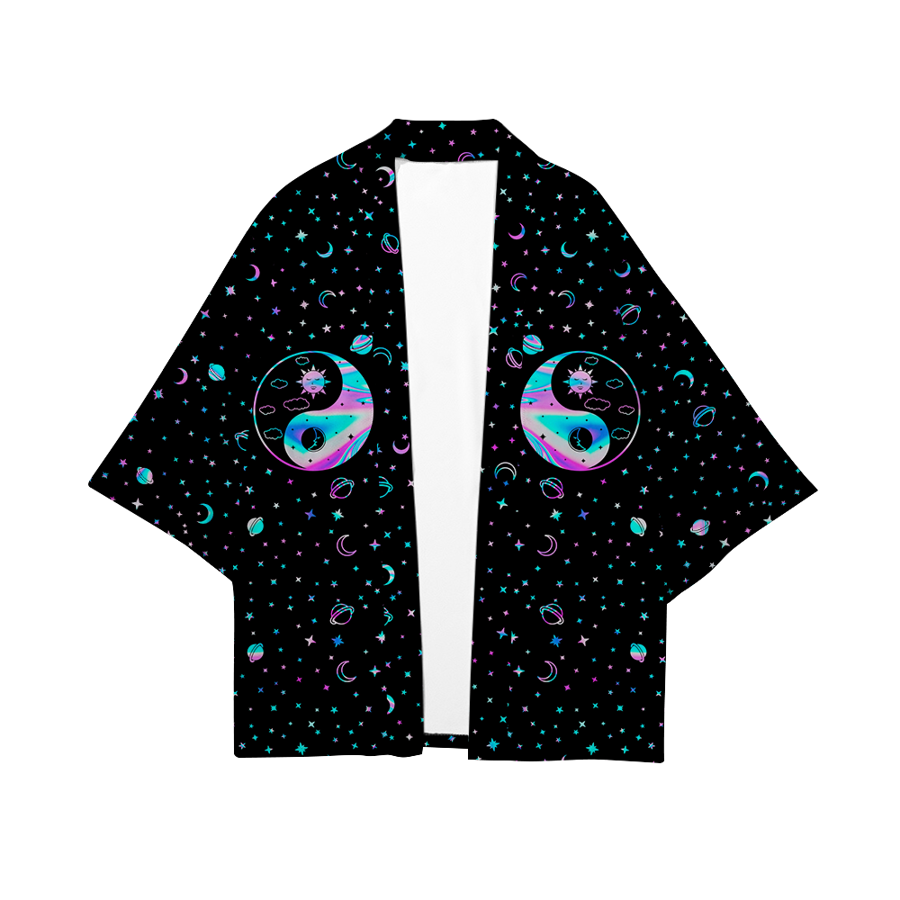 Yinyang Galaxy All Over Print Short Coat