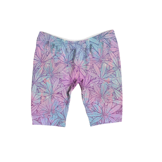 Canna~ Pattern All Over Print Women's Ribbed Shorts