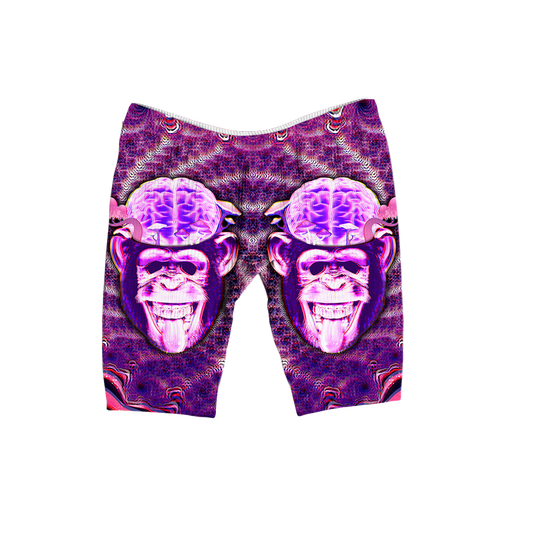 Stoned Ape Brain All Over Print Women's Ribbed Shorts