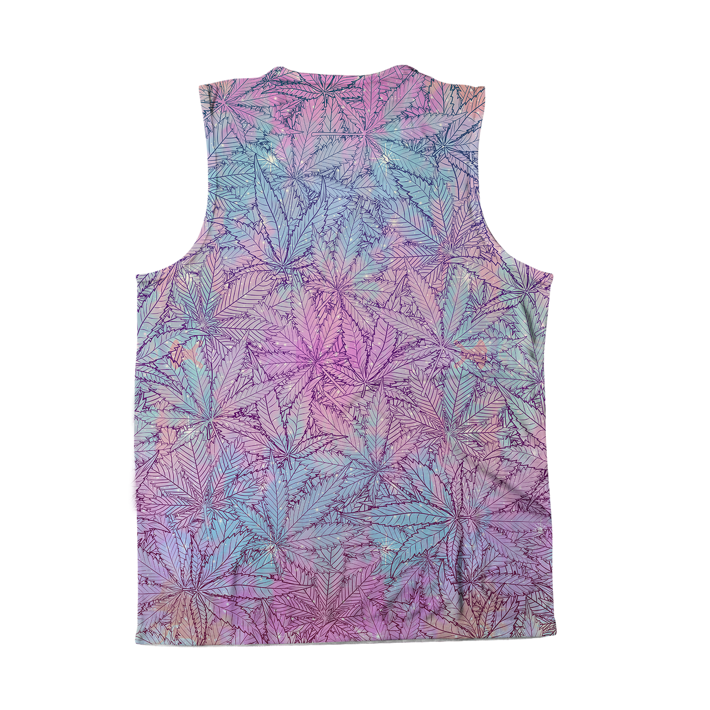 Cann~ Pattern All Over Print Sleeveless Tee