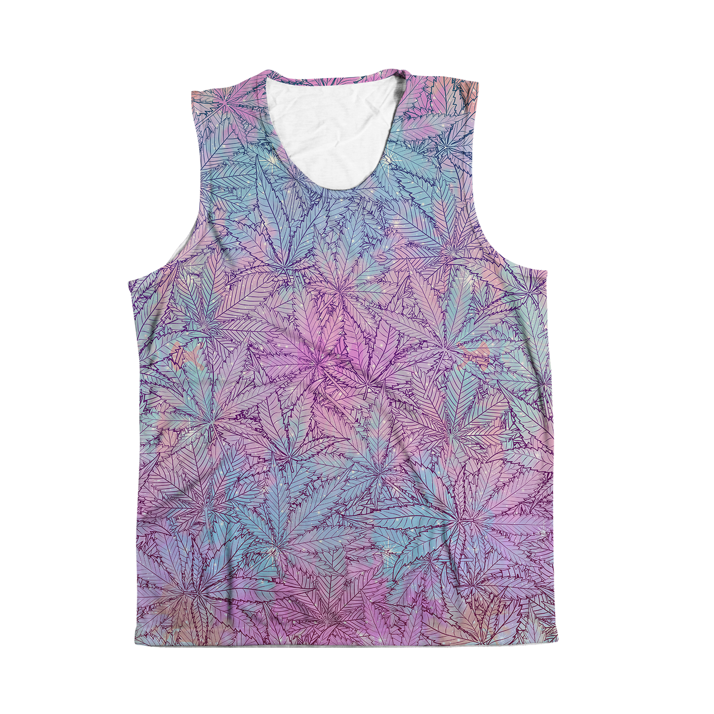 Cann~ Pattern All Over Print Sleeveless Tee