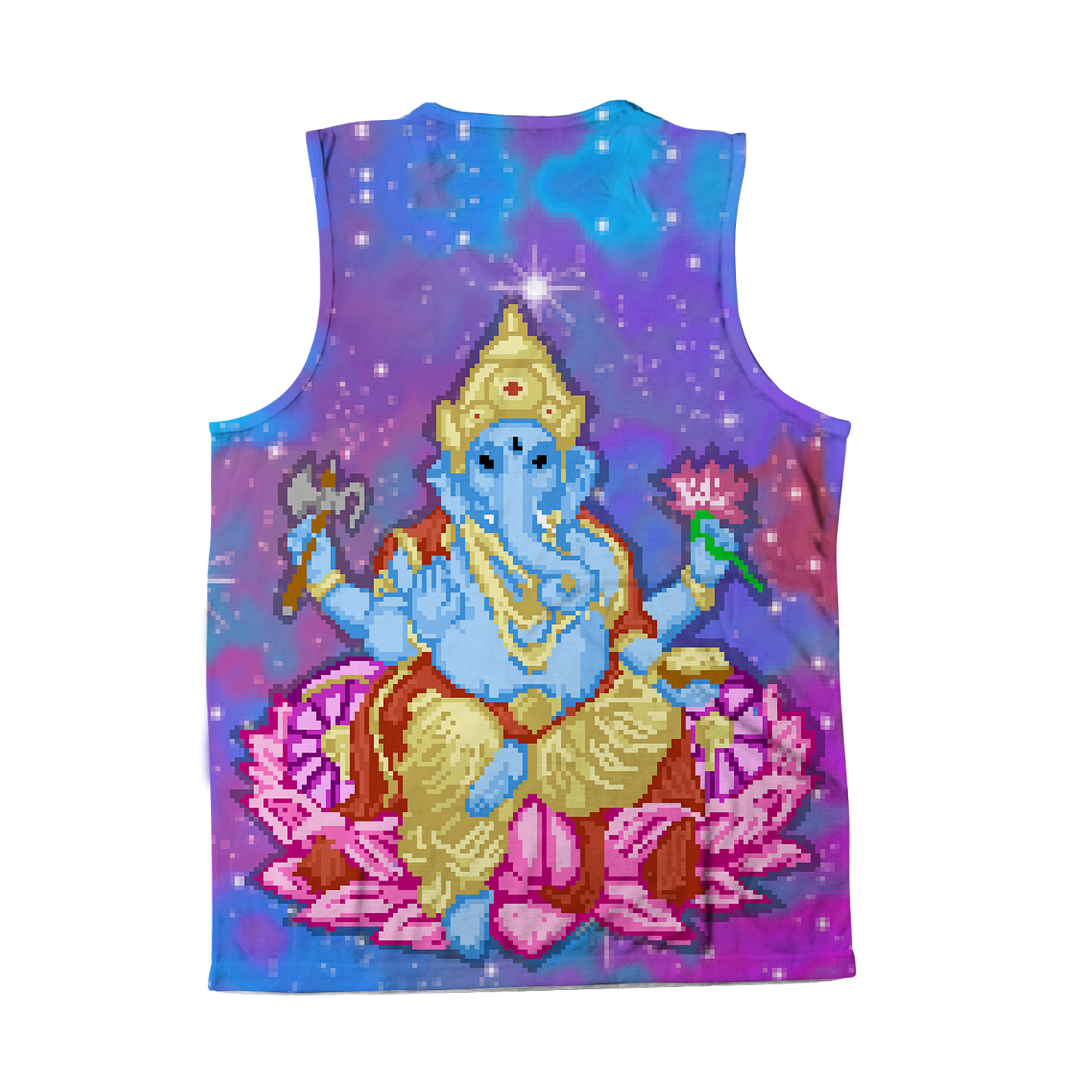 Pixel Ganesha All Over Print Sleeveless Tee