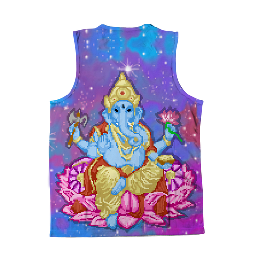 Pixel Ganesha All Over Print Sleeveless Tee