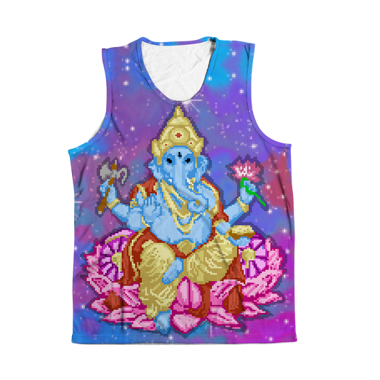 Pixel Ganesha All Over Print Sleeveless Tee