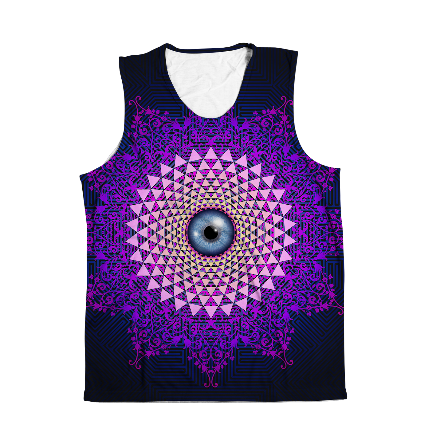 Psi~ Eye Ball All Over Print Sleeveless Tee