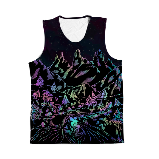 Psi~  World All Over Print Sleeveless Tee