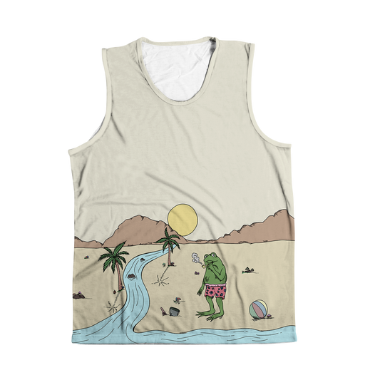 Beach Vibes All Over Print Sleeveless Tee