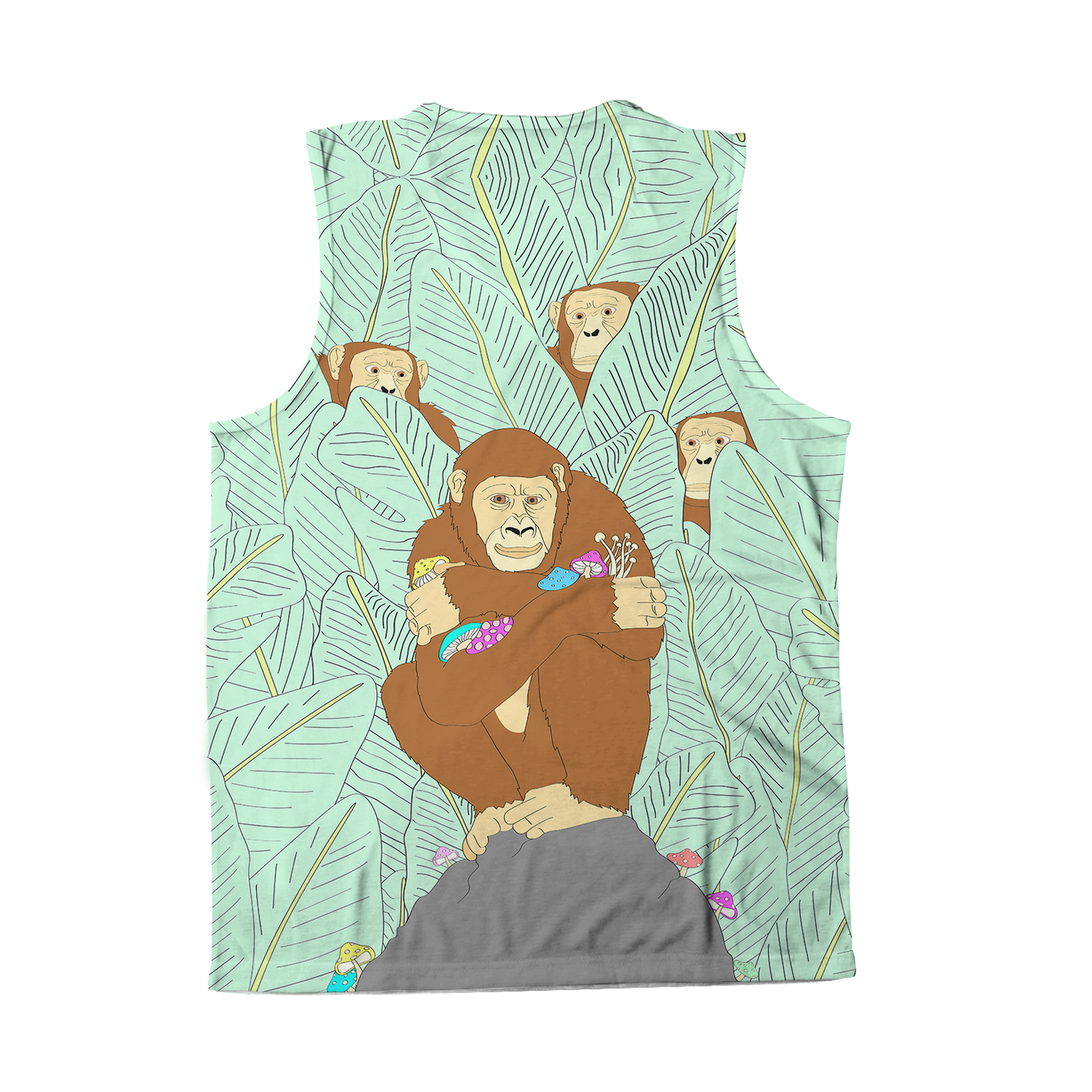 Apes Psi~ All Over Print Sleeveless Tee