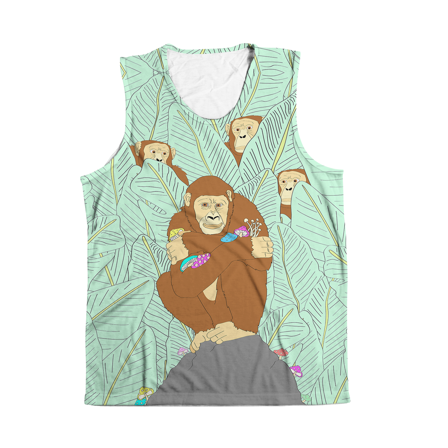 Apes Psi~ All Over Print Sleeveless Tee