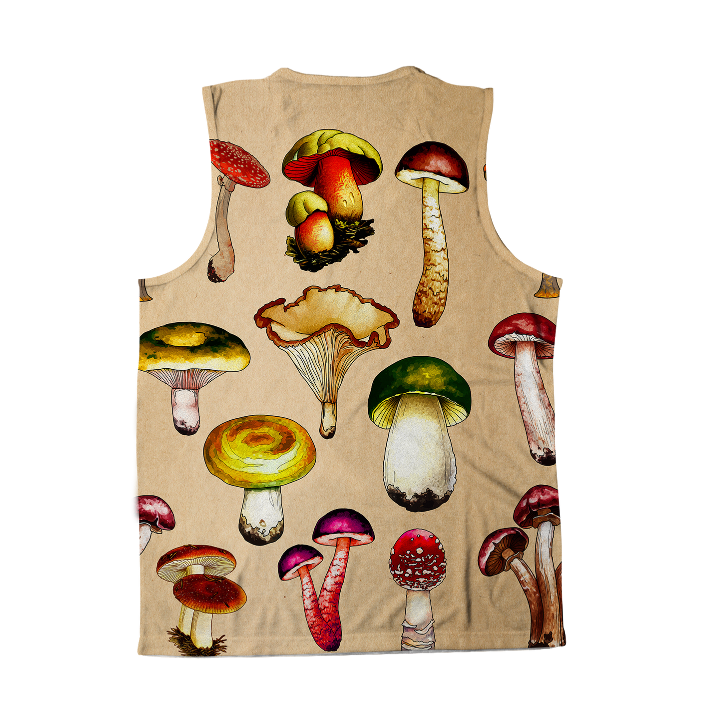 Magic Mushrooms All Over Print Sleeveless Tee