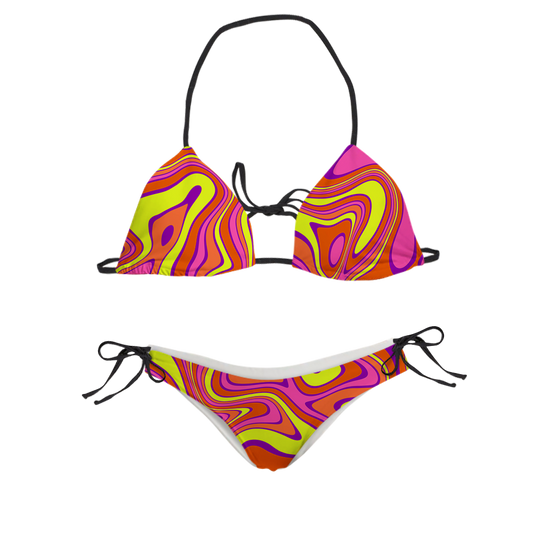 Acid All Over Print Sling Bikini Swimsuit