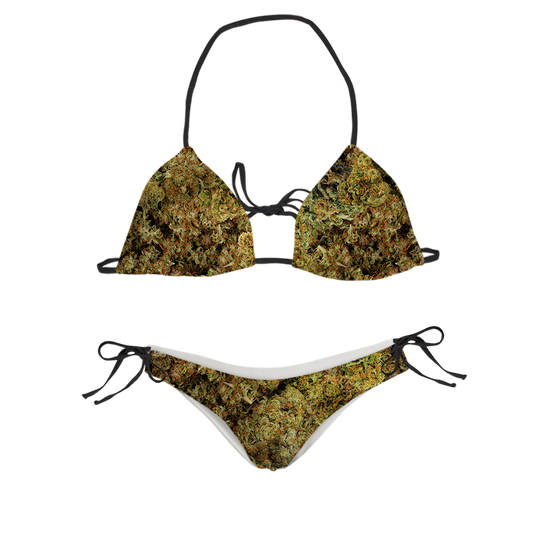 Cann~ Buds All Over Print Sling Bikini Swimsuit