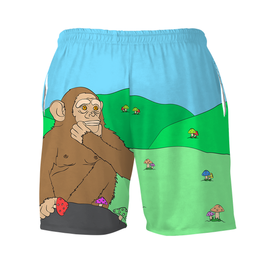 Ston~ Ape Mushroom Field All Over Print Men's Shorts
