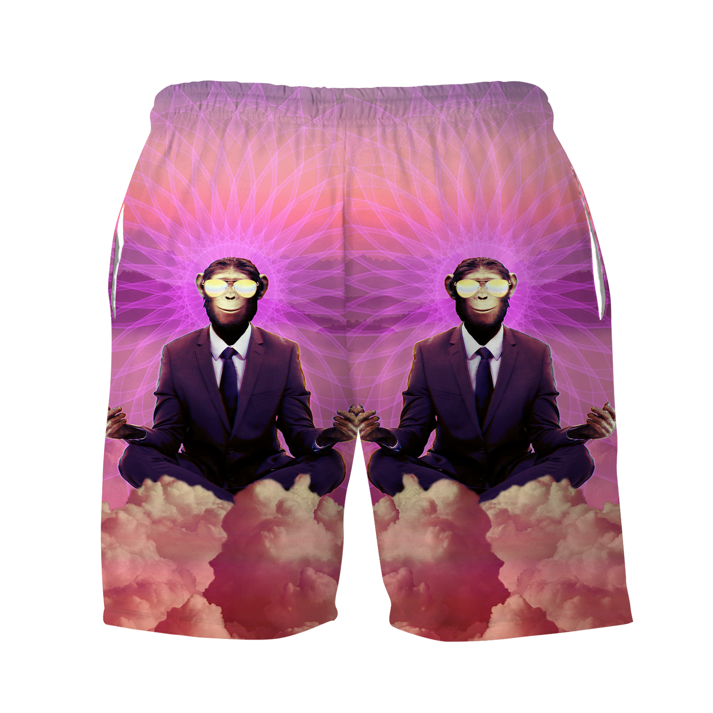 Meditating Ape All Over Print Men's Shorts