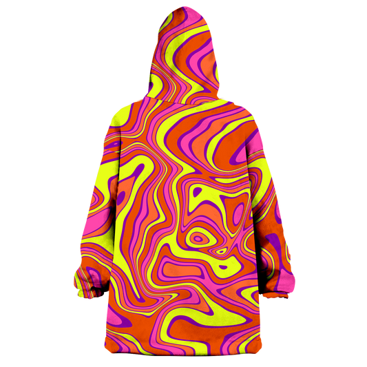 Acid All Over Print Wearable Blanket Hoodie