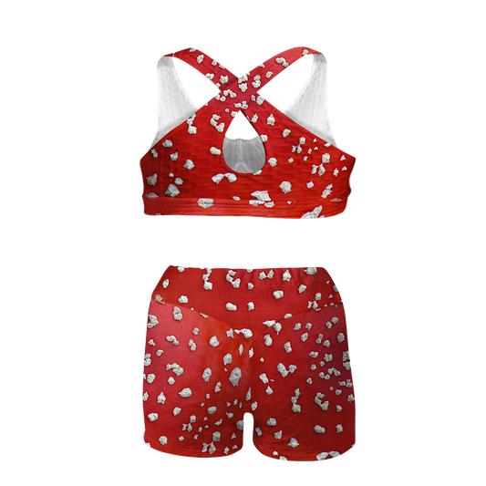 Fly Agaric - Amanita All Over Print Sports Bra Suit