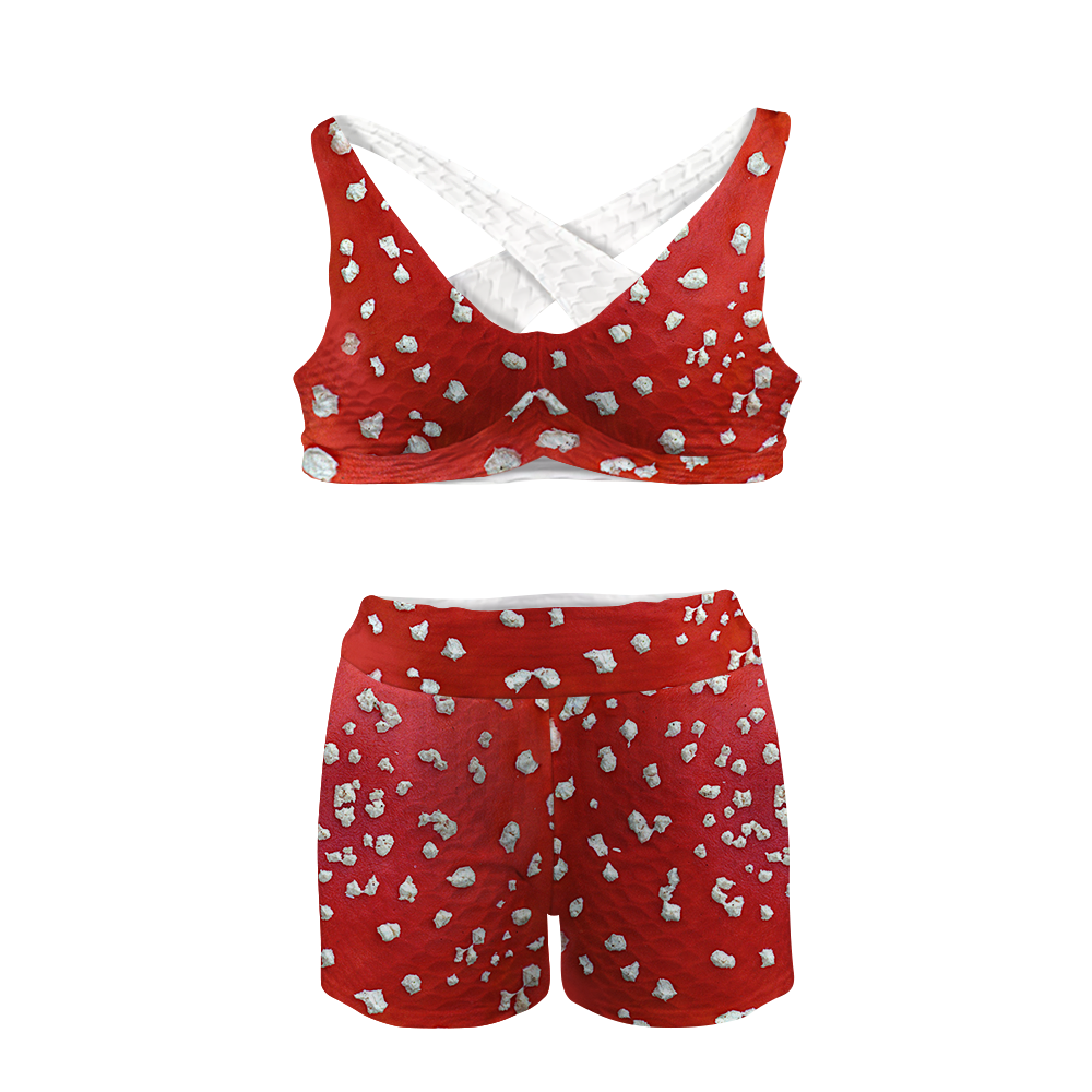 Fly Agaric - Amanita All Over Print Sports Bra Suit