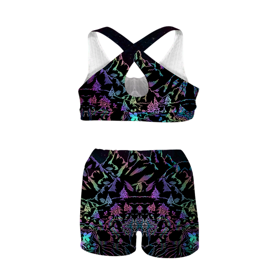 Psi~ World All Over Print Sports Bra Suit