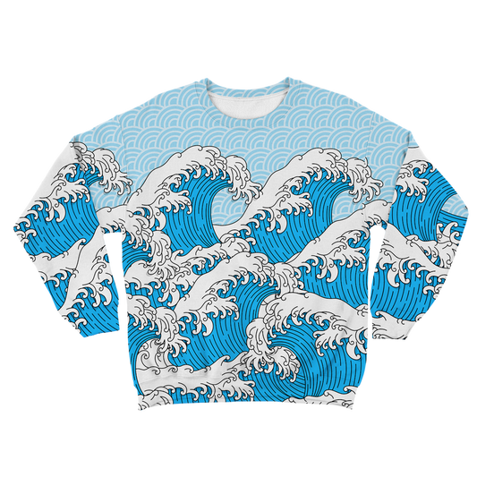 Retro Waves All Over Print Unisex Sweatshirt