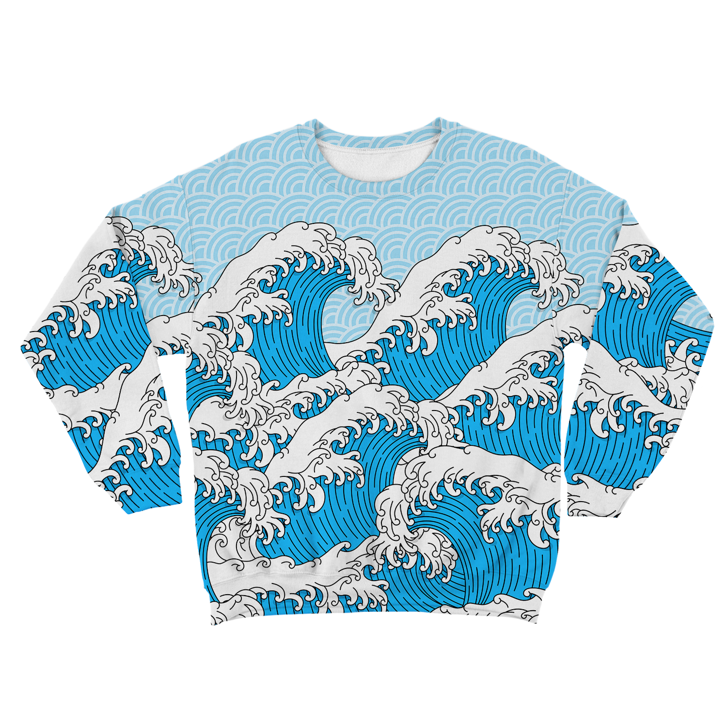Retro Waves All Over Print Unisex Sweatshirt