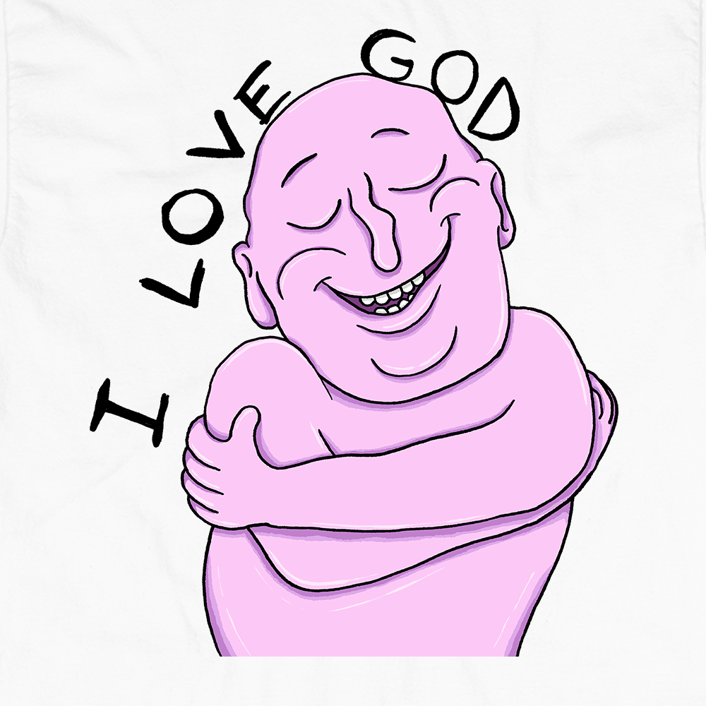 I Love God Graphic Crop Sweatshirt