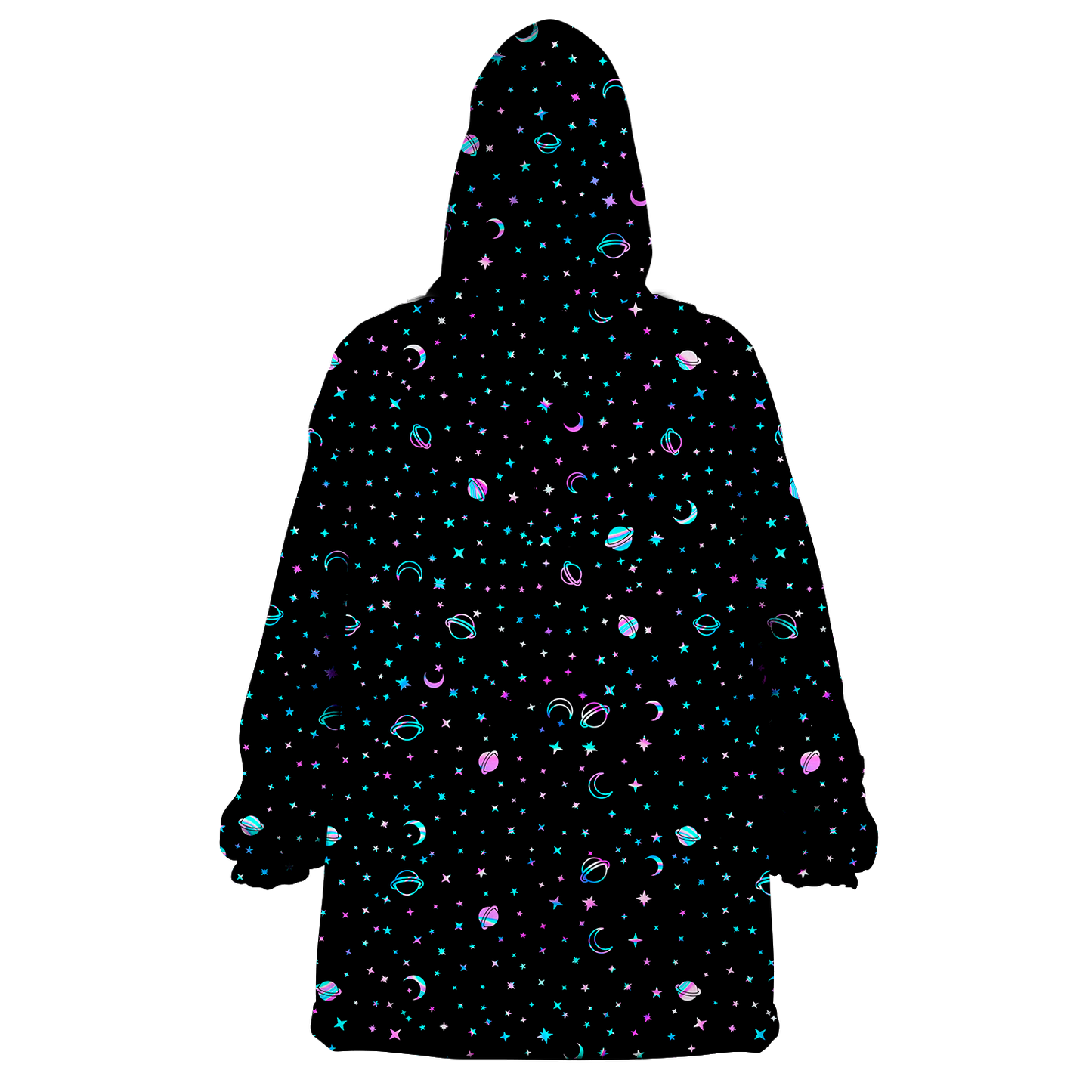 Yinyang Galaxy All Over Print Wearable Blanket Hoodie