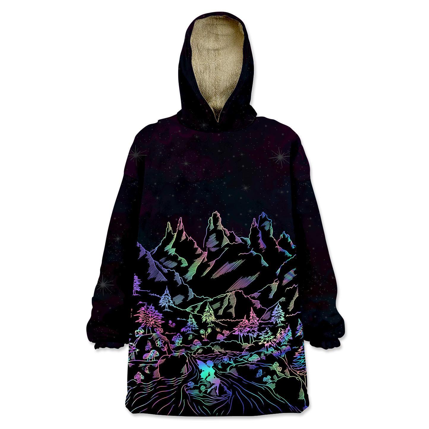 Psi~ World All Over Print Wearable Blanket Hoodie
