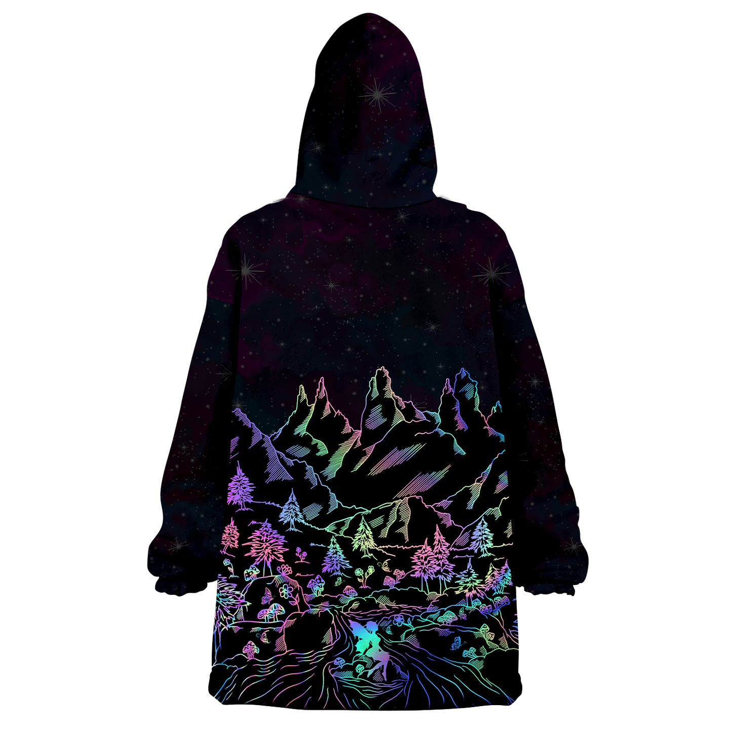 Psi~ World All Over Print Wearable Blanket Hoodie