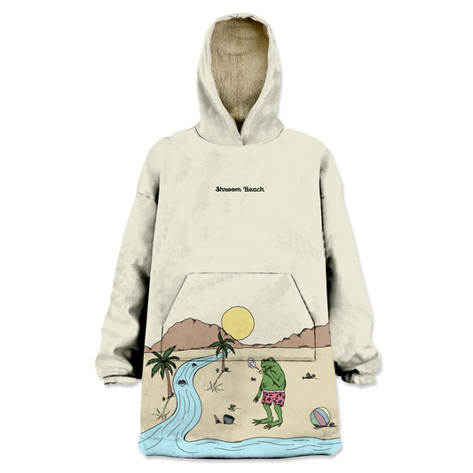 Beach Vibes All Over Print Wearable Blanket Hoodie