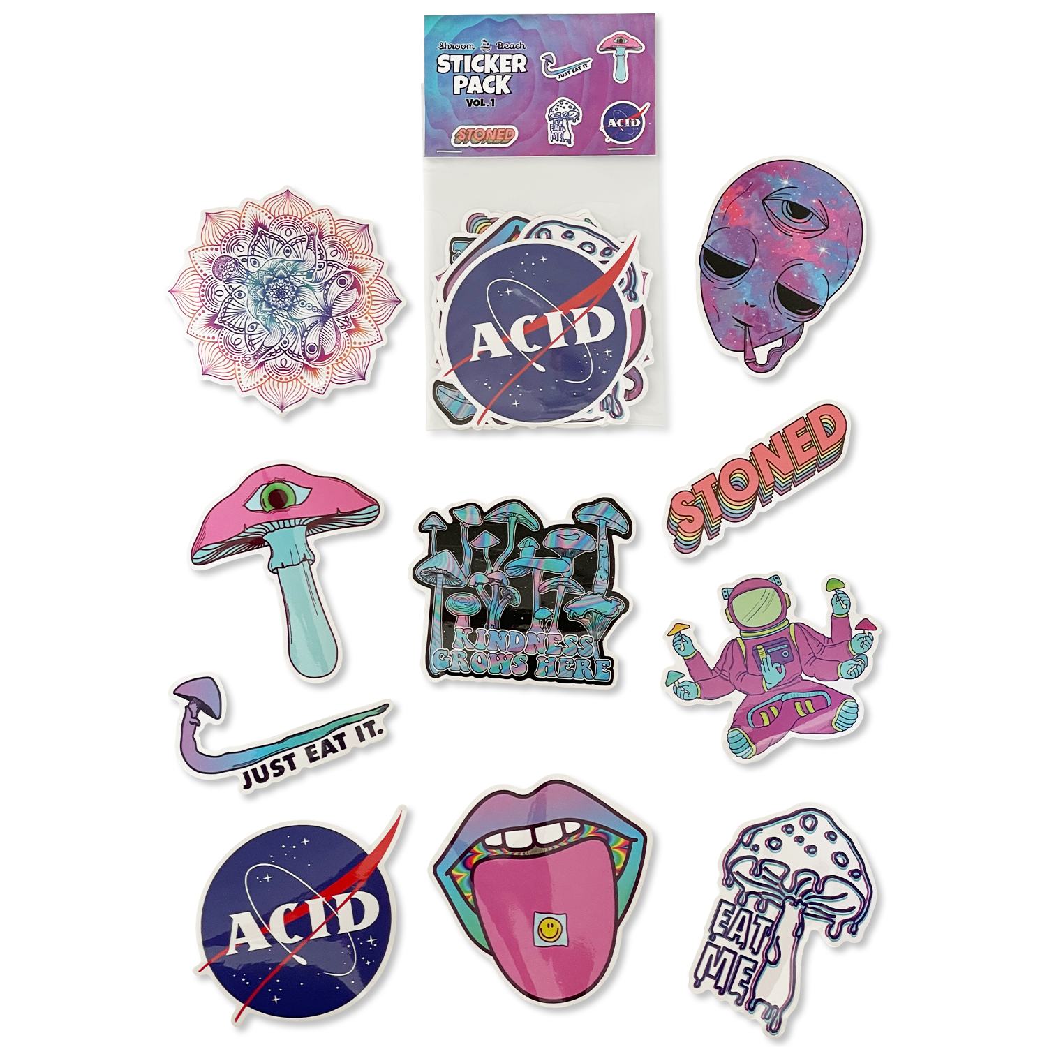 High quality and trendy stickers by Shroom Beach perfect for indoor use. 