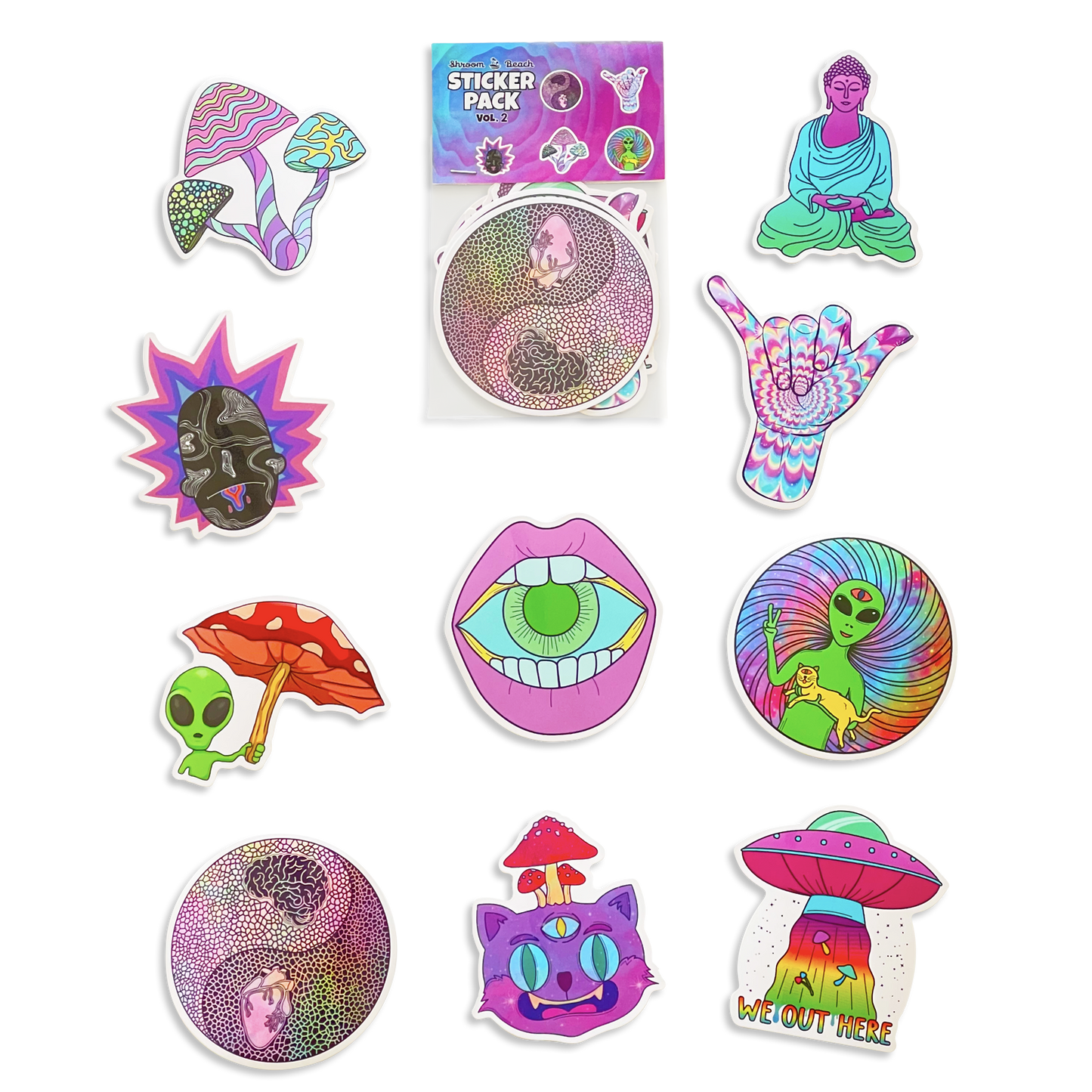 High quality and trendy stickers by Shroom Beach perfect for indoor use. 