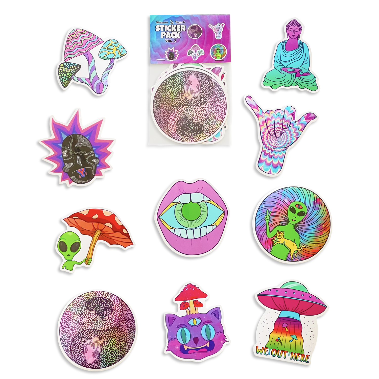 High quality and trendy stickers by Shroom Beach perfect for indoor use. 