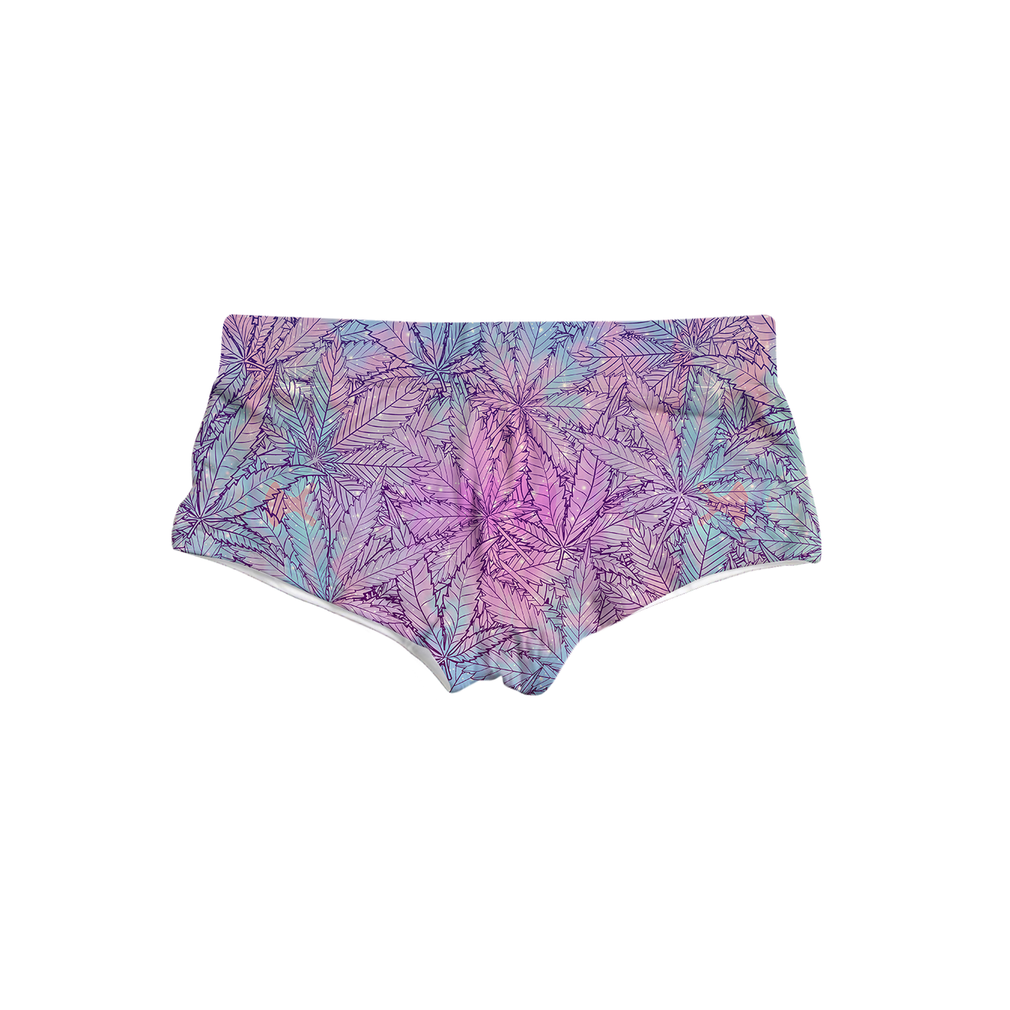 Canna~ Pattern All Over Print Triangle Swim Trunks