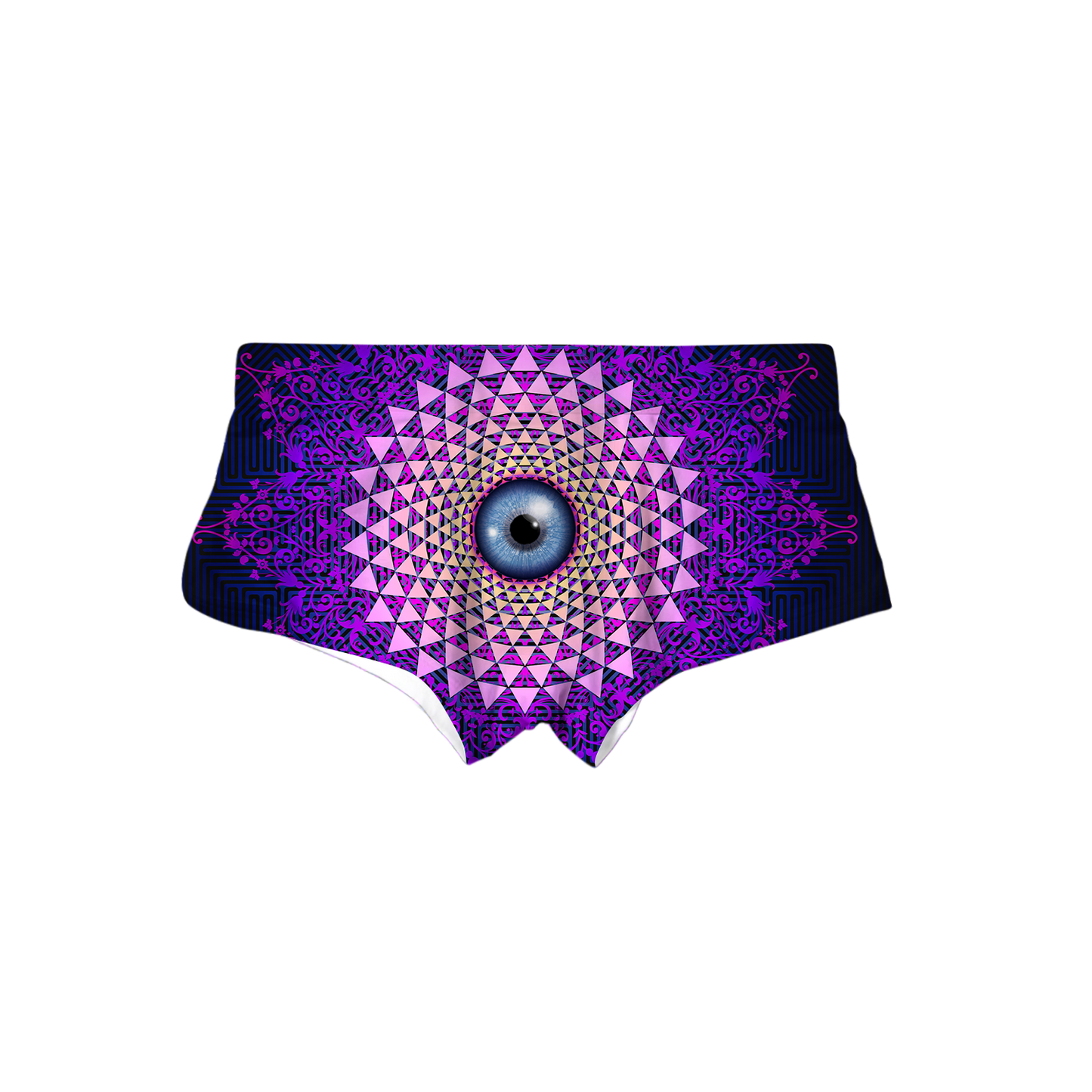 Psi~ Eye Ball All Over Print Triangle Swim Trunks