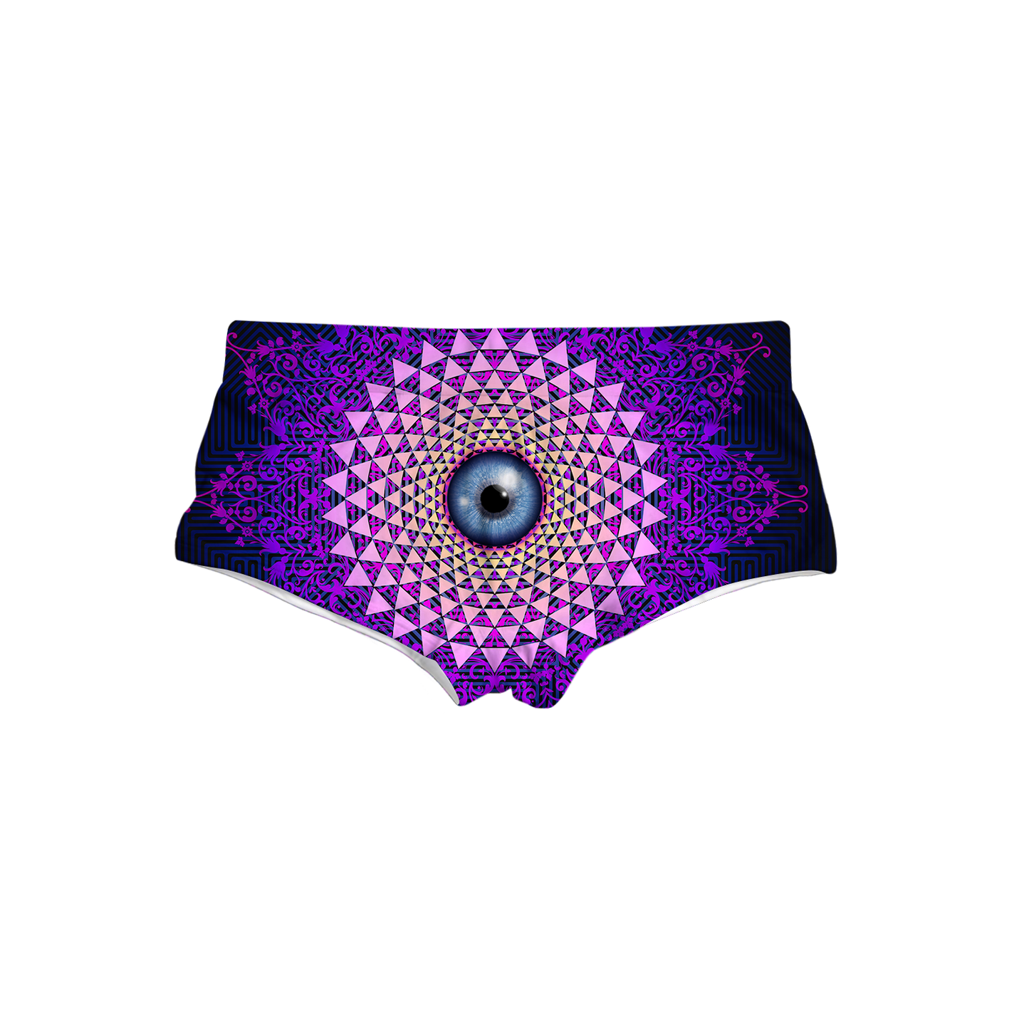 Psi~ Eye Ball All Over Print Triangle Swim Trunks