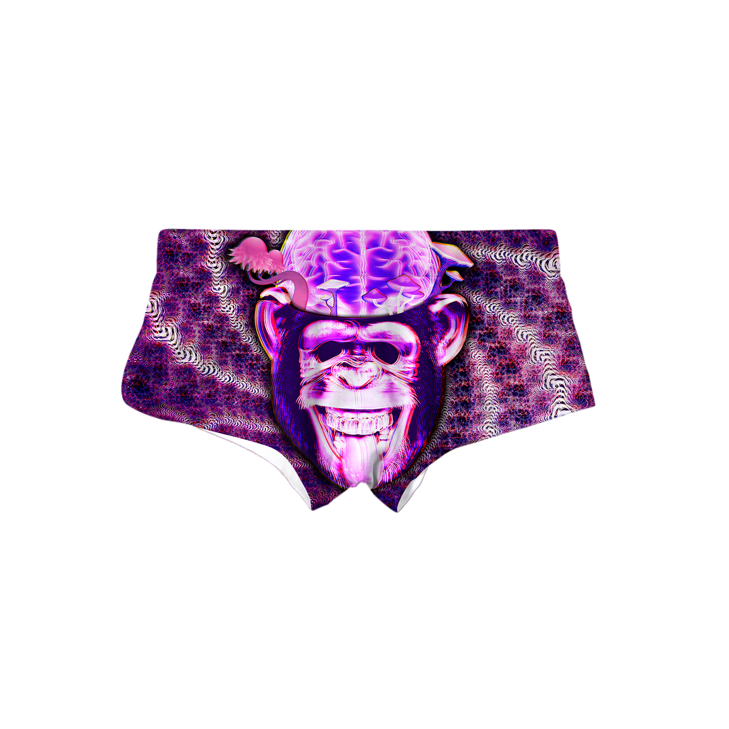 Ston~ Ape Brain All Over Print Triangle Swim Trunks