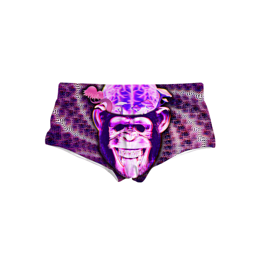 Ston~ Ape Brain All Over Print Triangle Swim Trunks