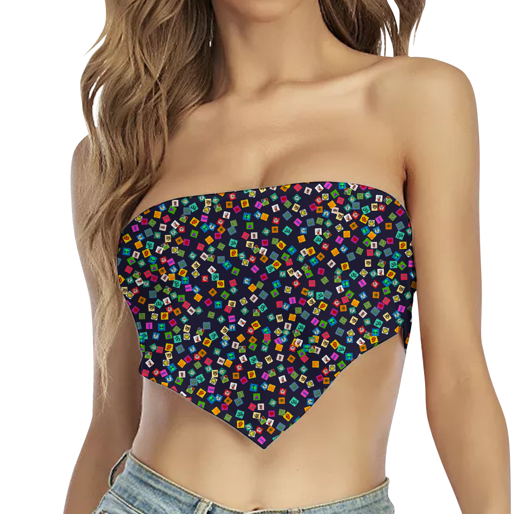 Tabs All Over Print Triangle Tube Top