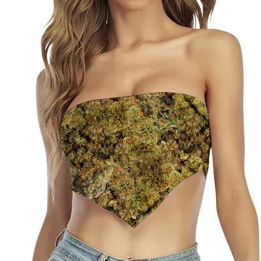 Cann~ Buds All Over Print Triangle Tube Top